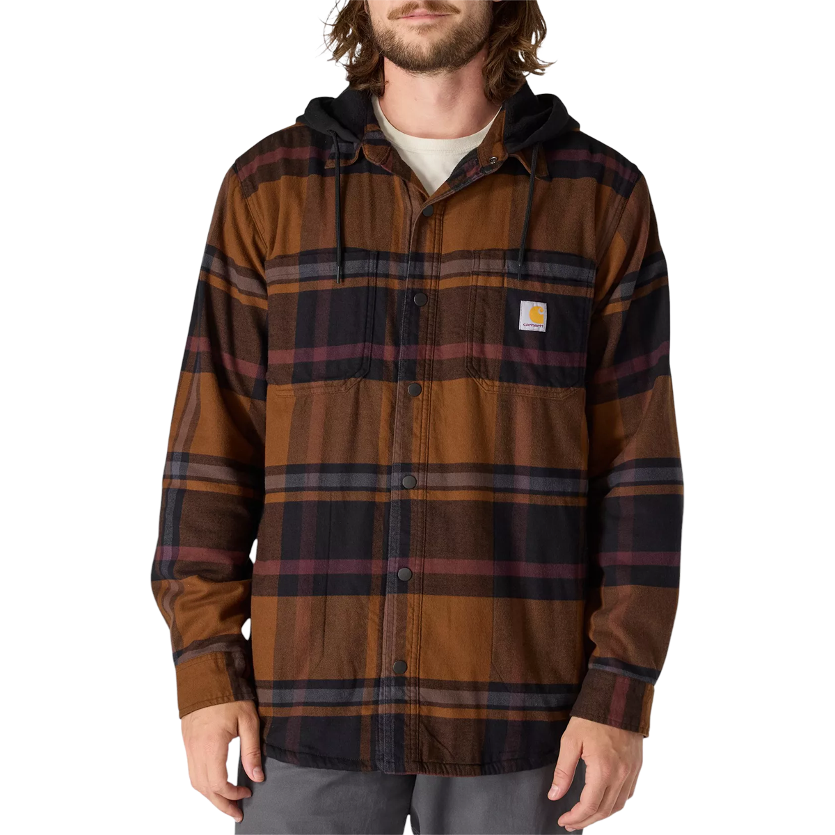 Carhartt Men's Relaxed Fit Flannel Fleece-Lined Shirt Jacket alternate view