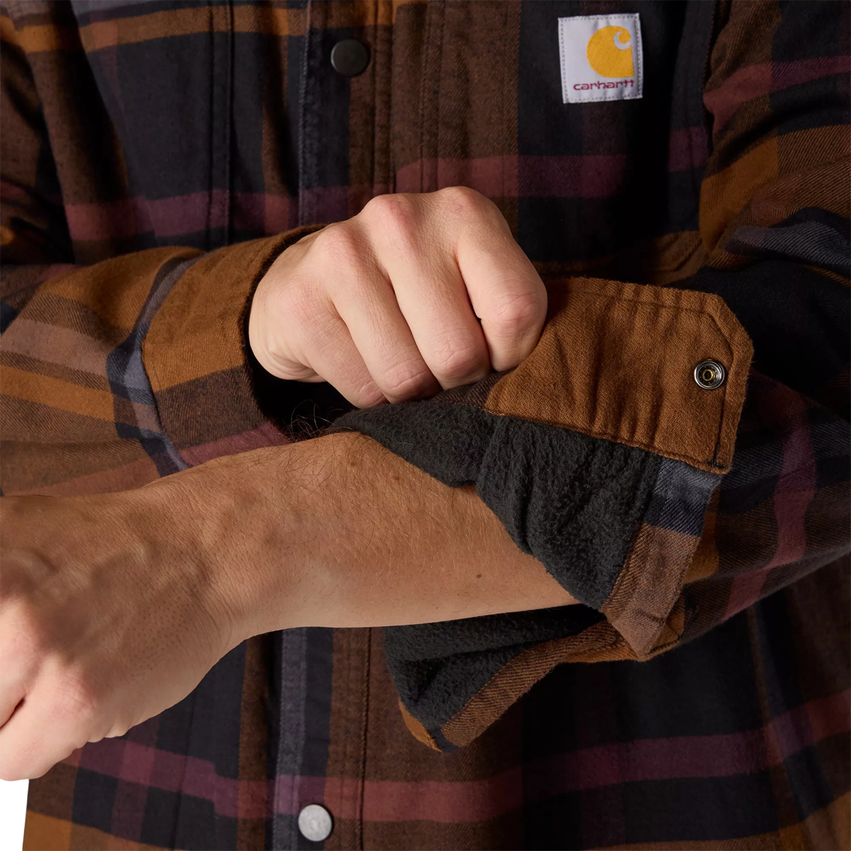 Carhartt Men's Relaxed Fit Flannel Fleece-Lined Shirt Jacket alternate view