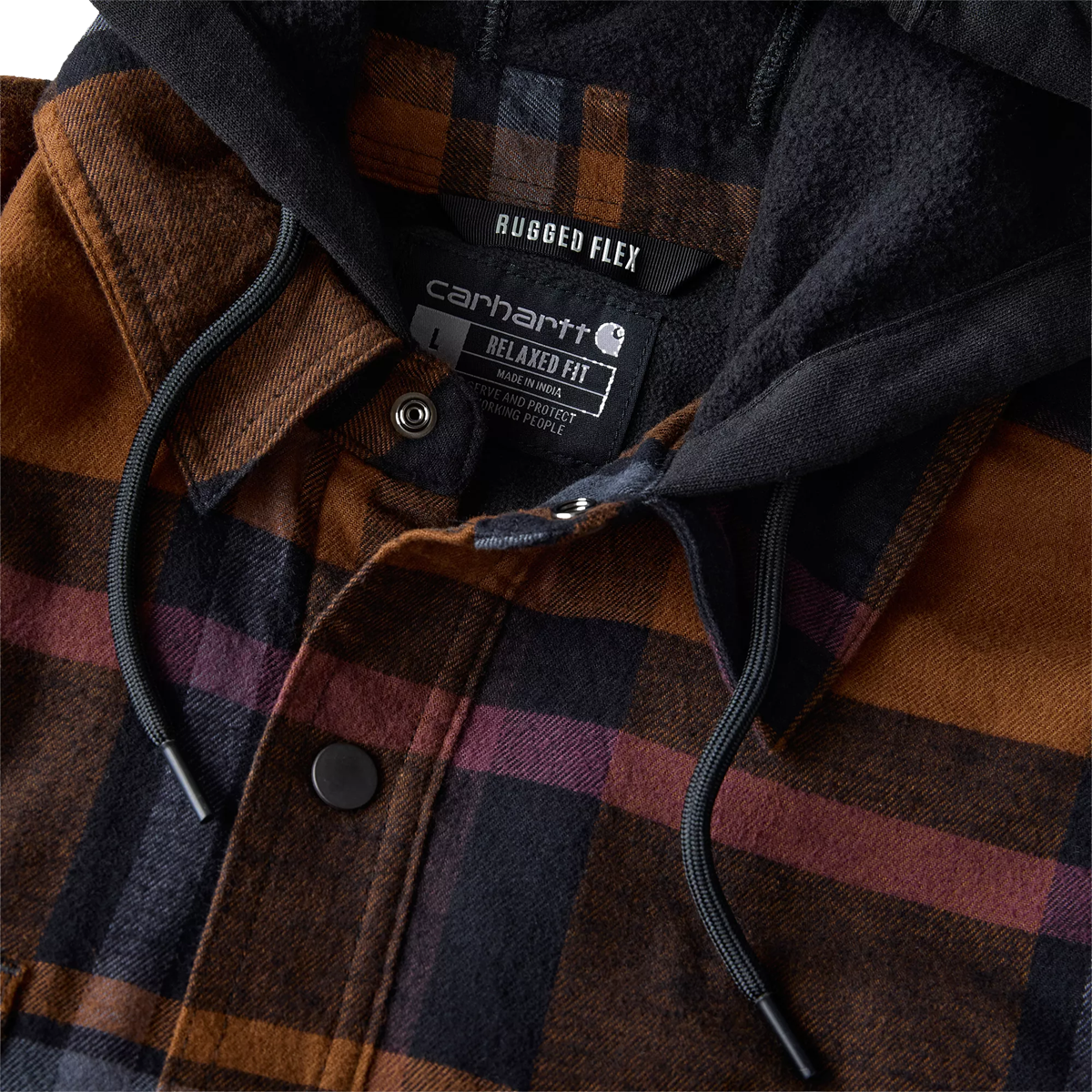 Carhartt Men's Relaxed Fit Flannel Fleece-Lined Shirt Jacket alternate view