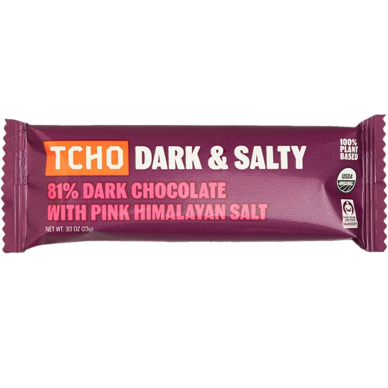 TCHO Dark Chocolate Singles single bar in  Dark and Salty