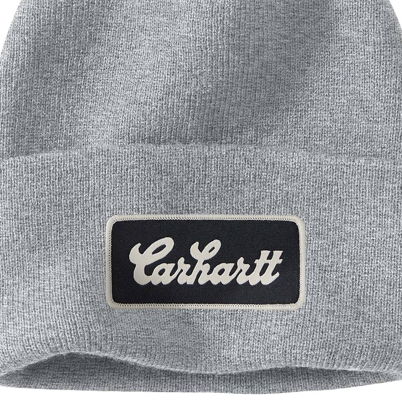 Knit Cuffed Script Patch Beanie, Carhartt Knit Cuffed Script Patch Beanie patch