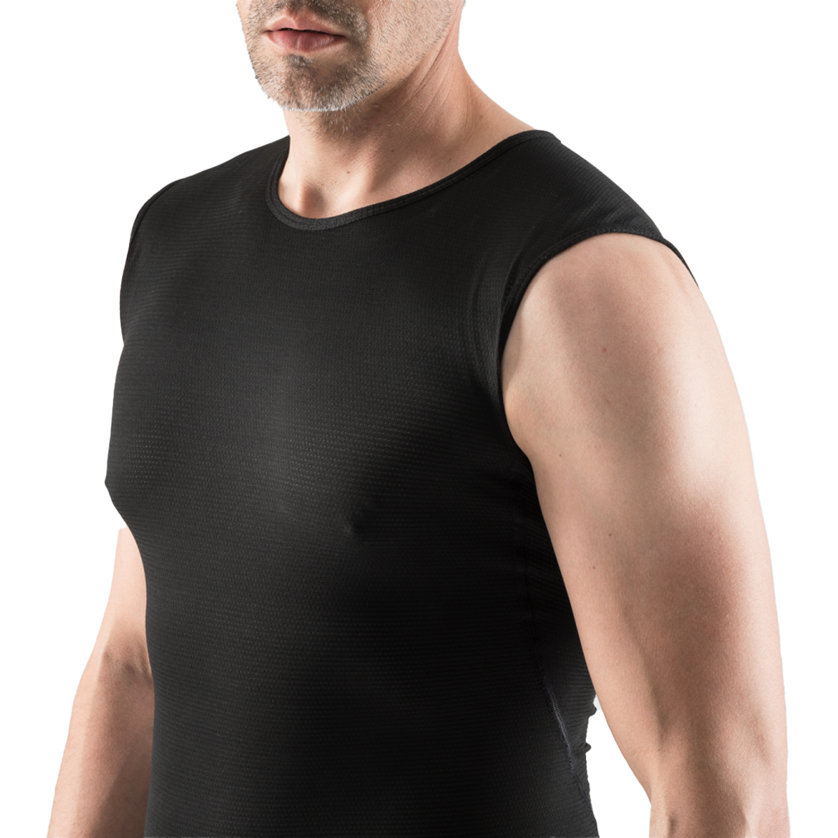 Gore Bike Wear Men's Base Layer Sleeveless Shirt front on model