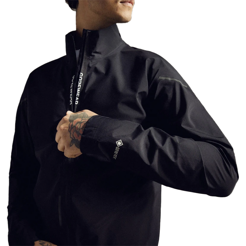 Men's Spinshift GORE-TEX Jacket, Gore Bike Wear Men's Spinshift GORE-TEX Jacket in Black unzipped