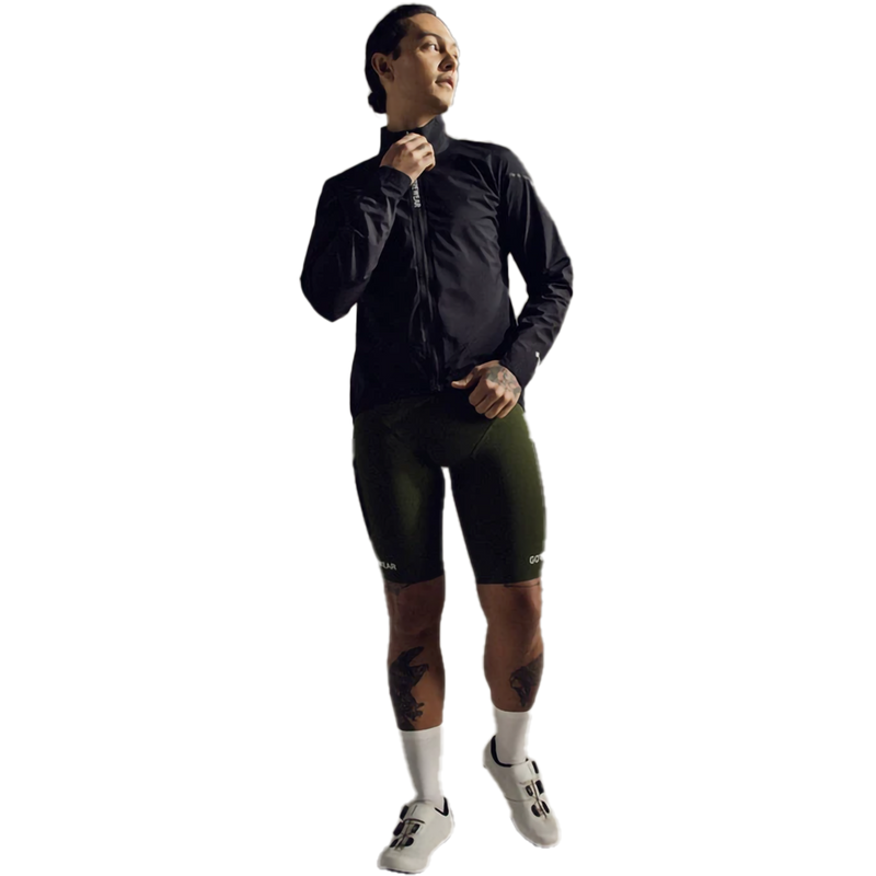 Men's Spinshift GORE-TEX Jacket, Gore Bike Wear Men's Spinshift GORE-TEX Jacket in Black on model