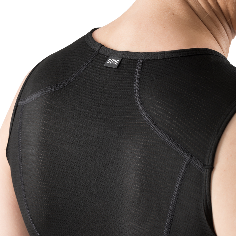 Women's Base Layer Sleeveless Shirt, Gore Bike Wear Women's Base Layer Sleeveless Shirt back detail