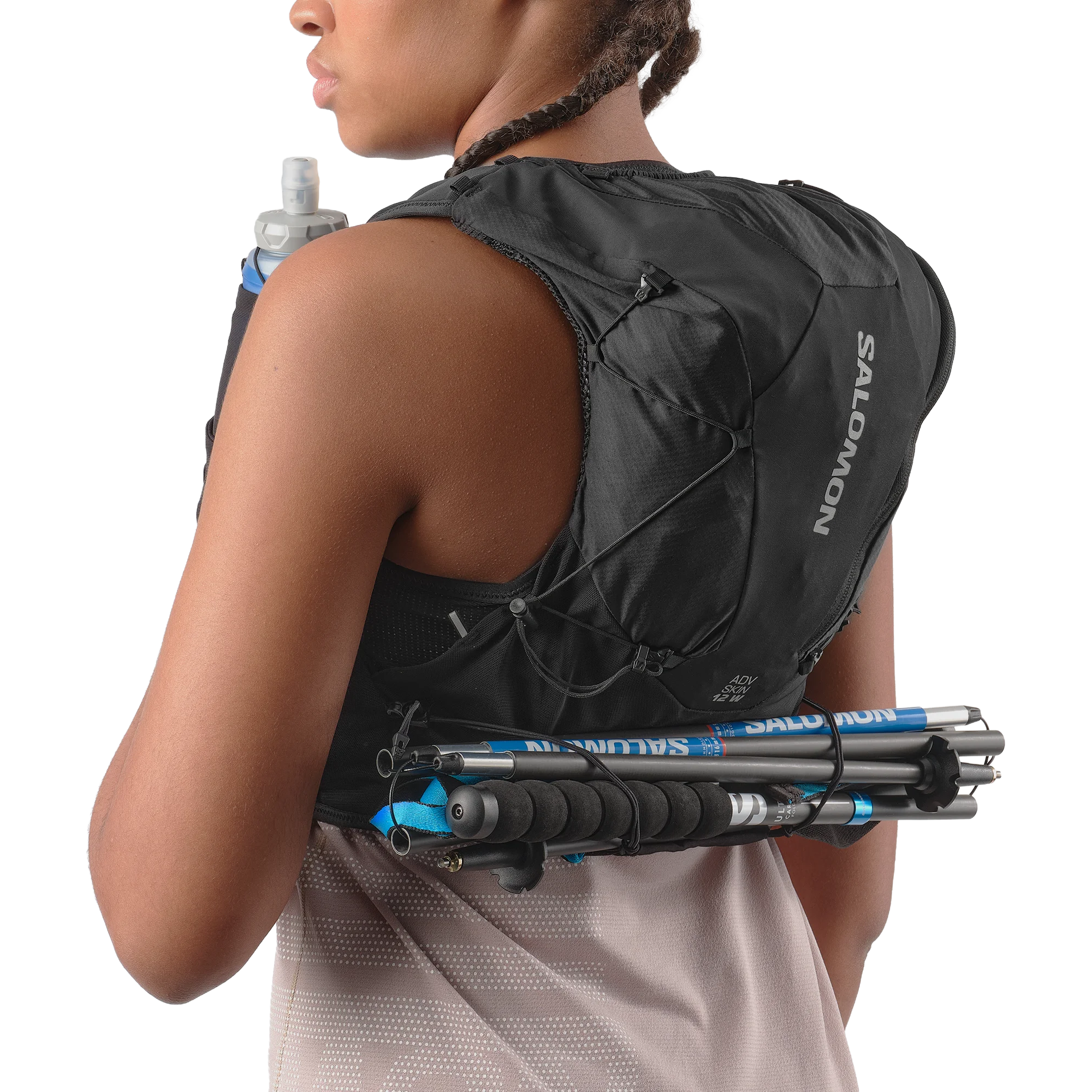 SALOMON ADV SKIN 12 バックパック ブラック Salomon ADV SKIN 12 SET 2021 Backpack | Ultramarathon Running Store