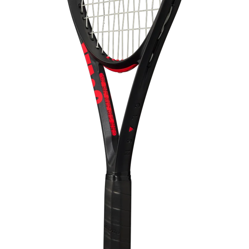 Wilson Clash 100 Pro v3 Racket Demo, SB Rentals Wilson Clash 100 Pro V3 3/4 View Throat
