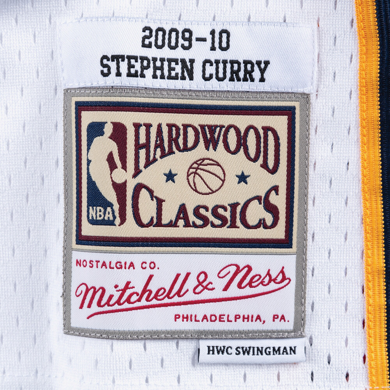 Men's Stephen Curry Warriors 2009/10 Swingman Jersey, Mitchell & Ness SM Home Jersey Warriors 2009 Steph Curry label