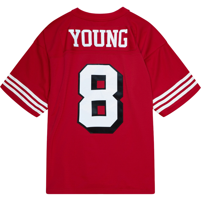 Men's Steve Young Scarlet 49ers 1994 Legacy Jersey, Mitchell & Ness NFL Legacy 49ers 1994 Steve Young Jersey back