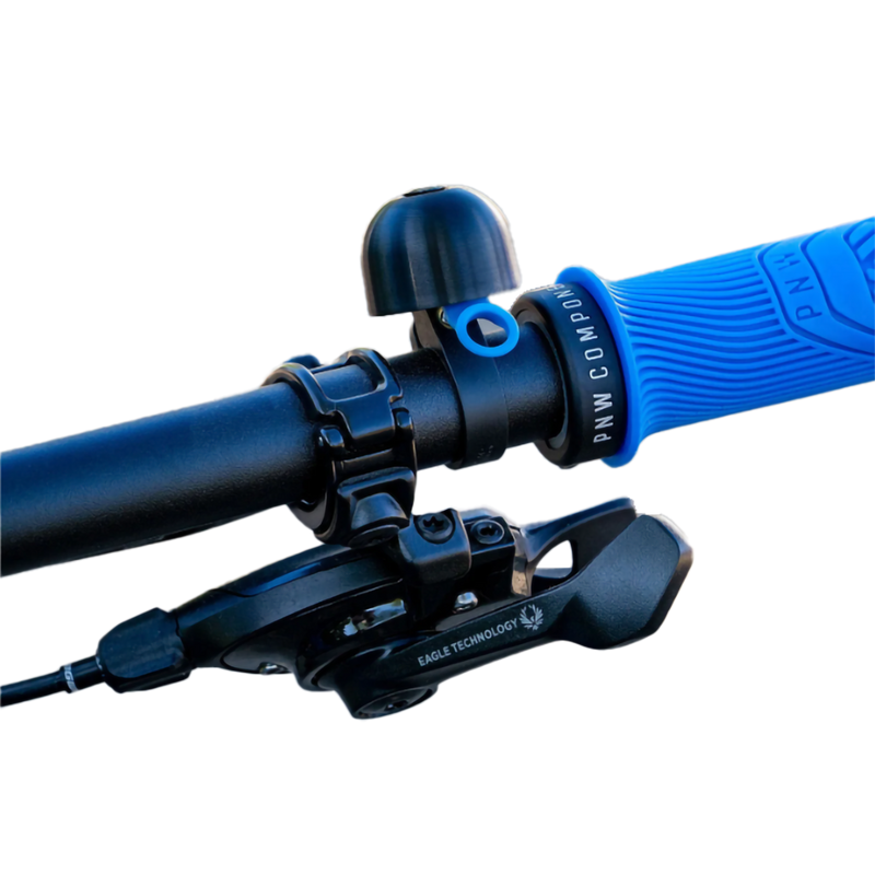 Compact Bell, Spurcycle Compact Bell in Black/Blue on bike