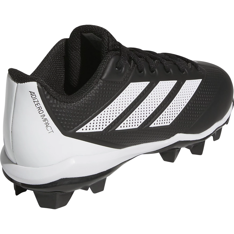 Youth Adizero Impact Molded 2.0 Baseball, Adidas Youth Adizero Impact Molded 2.0 Baseball in Black/White right back