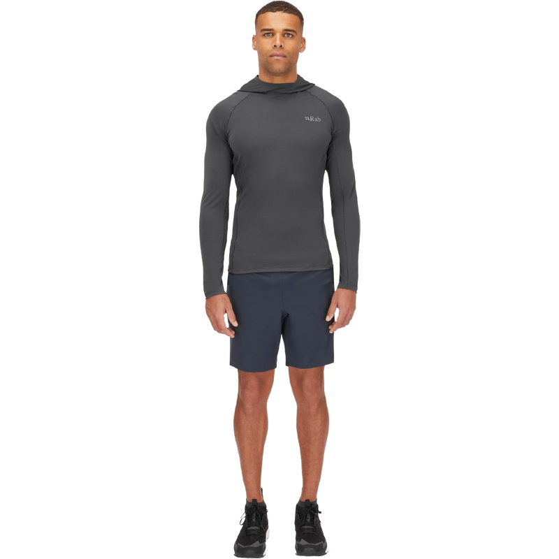 Men's Sonic Hoody, Rab Men's Sonic Hoody in Graphene full body view on model