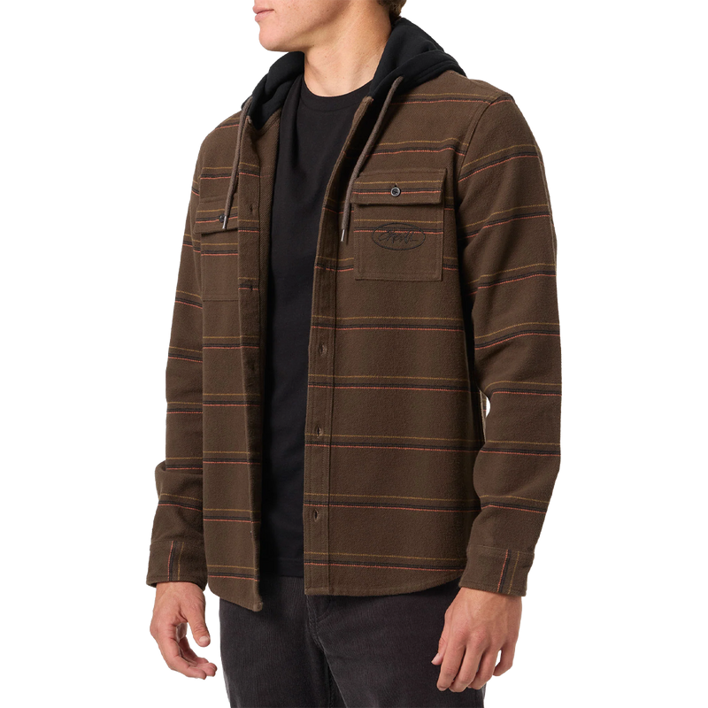 Men's Archer Hooded Flannel, O'Neill Men's Archer Hooded Flannel 3/4 Front