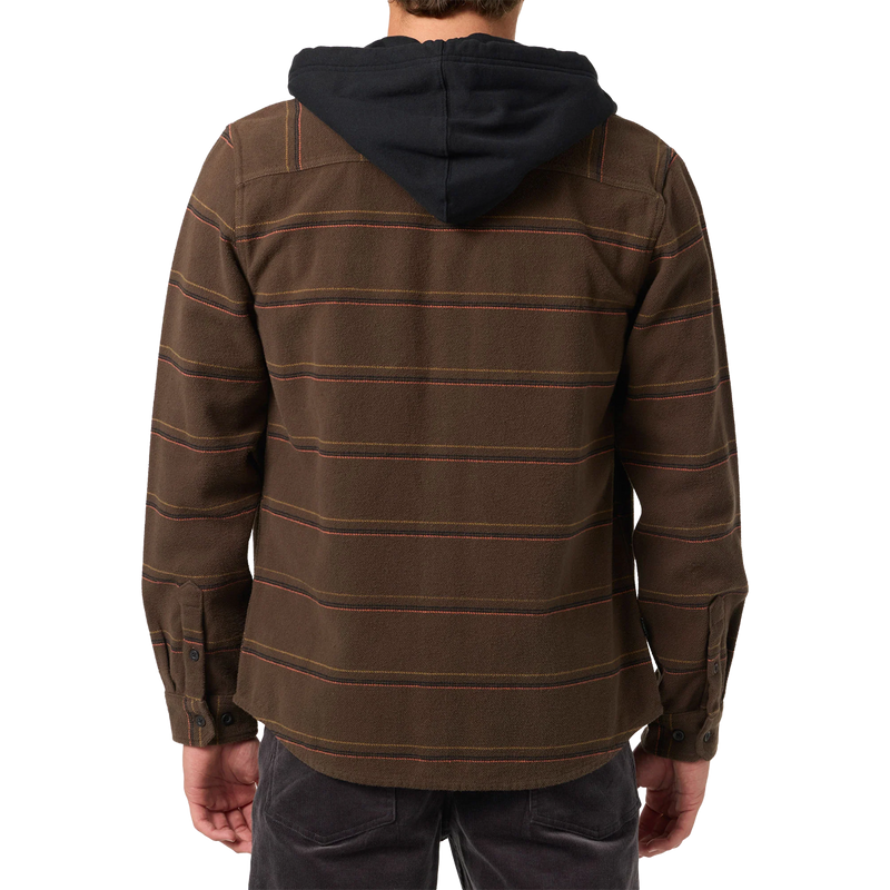 Men's Archer Hooded Flannel, O'Neill Men's Archer Hooded Flannel on Model Back