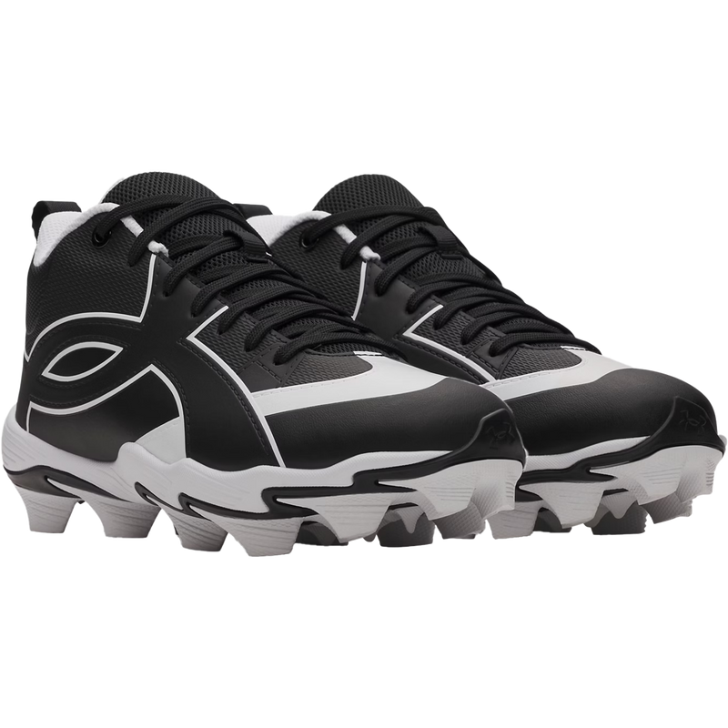 Youth Leadoff Icon Mid RM, Under Armour Youth Leadoff Icon Mid RM Pair Front