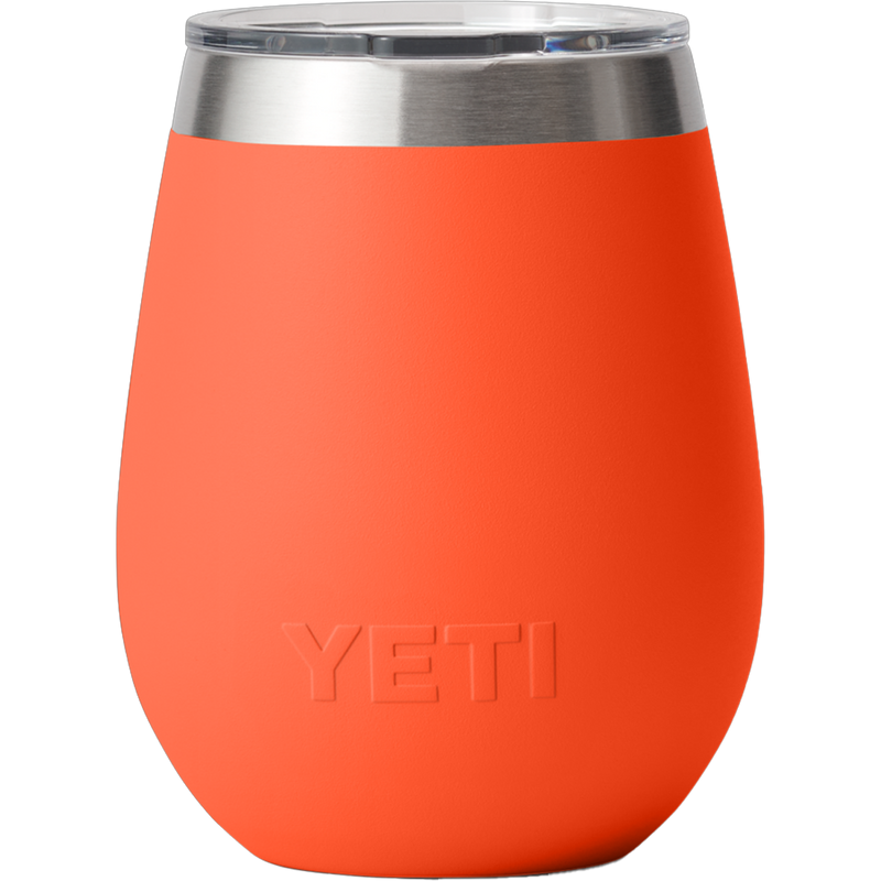 Rambler 10 oz Wine Tumbler with Magslider Lid, Yeti Rambler 10 oz Wine Tumbler W/MS lid back