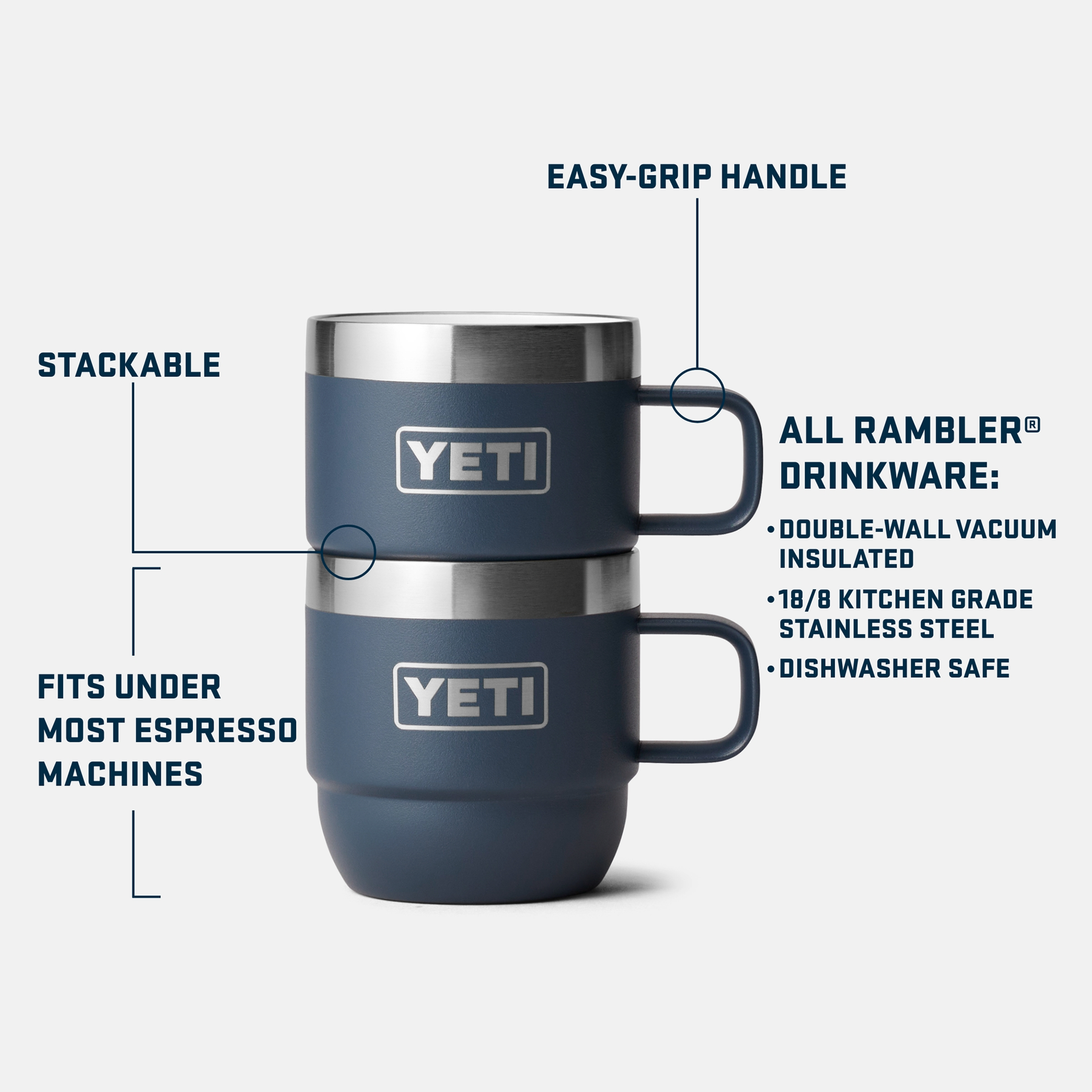 Yeti Rambler 6 oz Mug 2-Pack Features image