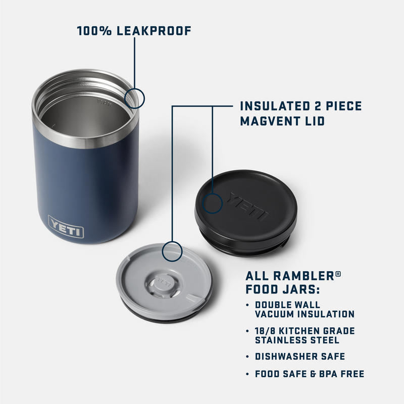 Yeti Rambler 16 oz Food Jar Features Graphic