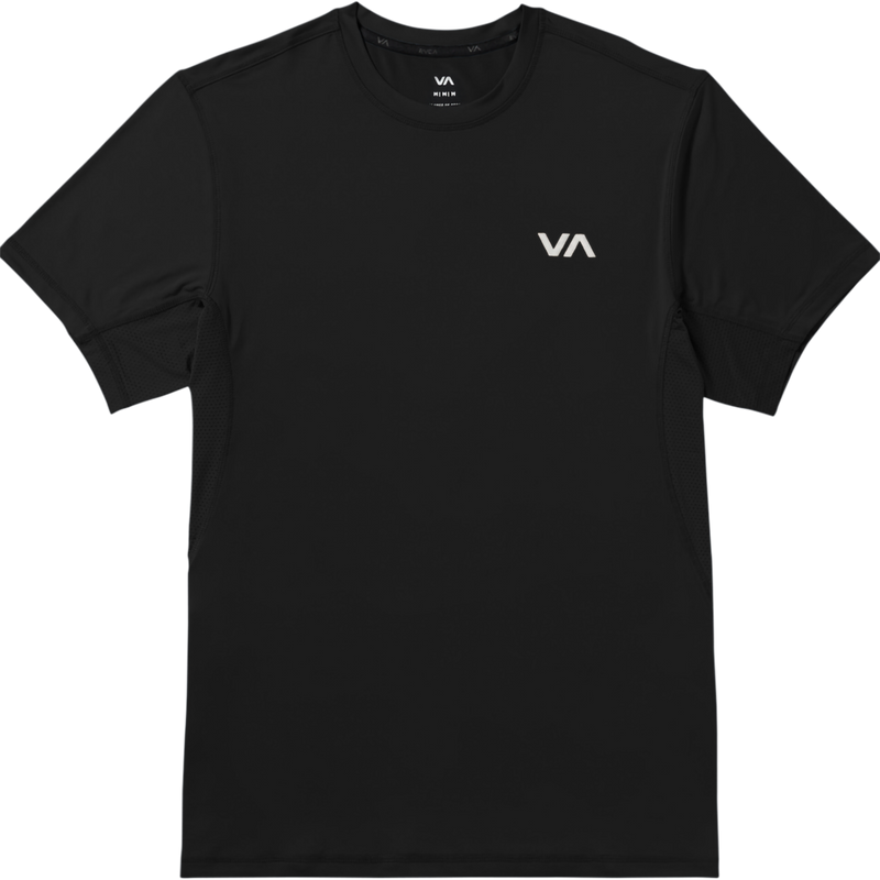 Men's Sport Vent Short Sleeve, RVCA Men's Sport Vent Short Sleeve in Black front