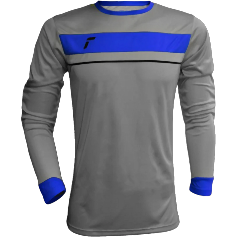 Match Long Sleeve Padded Goalkeeper Jersey, Reusch Match Long Sleeve Padded Goalkeeper Jersey in 6036-Grey/Blue