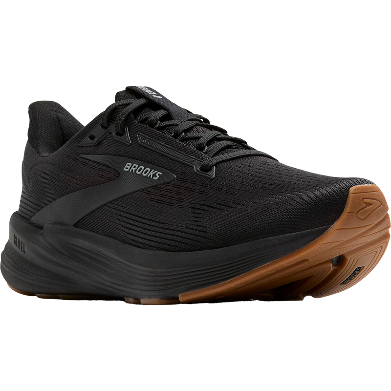 Men's Revel 8, Brooks Men's Revel 8 in 072-Black/Black right front