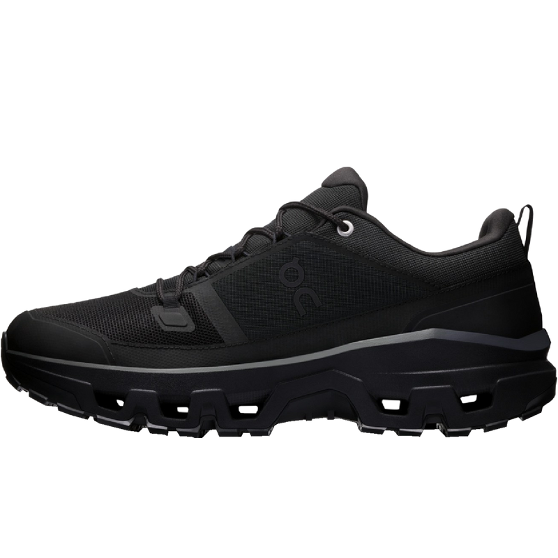 Men's Cloudrock Low Waterproof, On Men's Cloudrock Low WP in Black/Black 