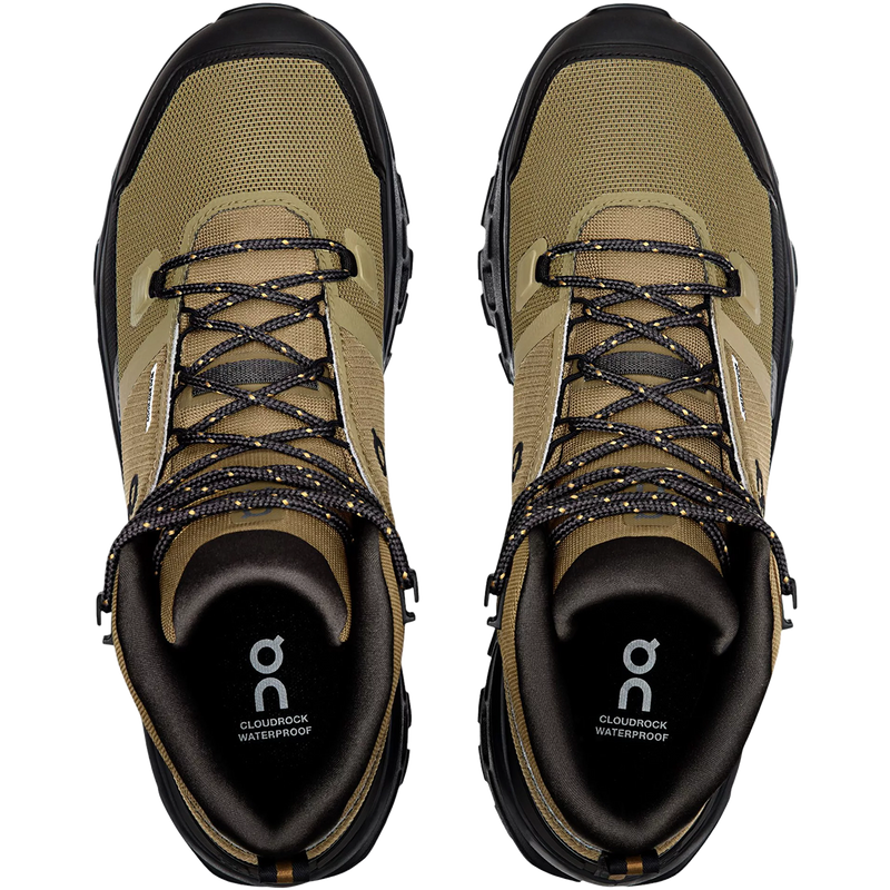 Men's Cloudrock Mid Waterproof, On Men's Cloudrock Mid WP in Hunter Black pair top