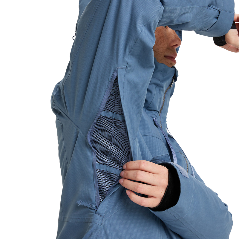 Women's Stated Jacket, Roxy Women's Stated Jacket in BQY0-Wild Wind pit zipper and vent