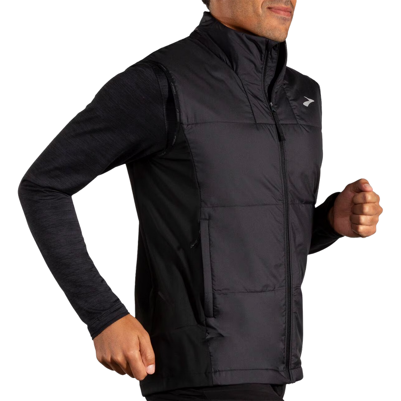 Men's Shield Hybrid Vest 3.0, Brooks Men's Shield Hybrid Vest 3.0 3/4 Front