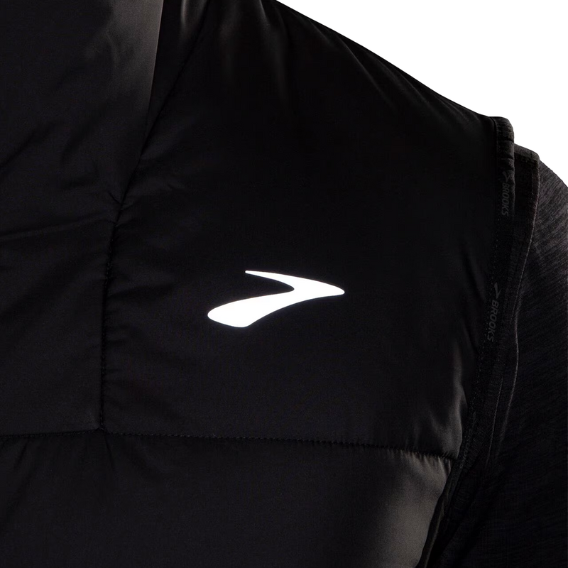 Men's Shield Hybrid Vest 3.0, Brooks Men's Shield Hybrid Vest 3.0 Chest Reflective Logo