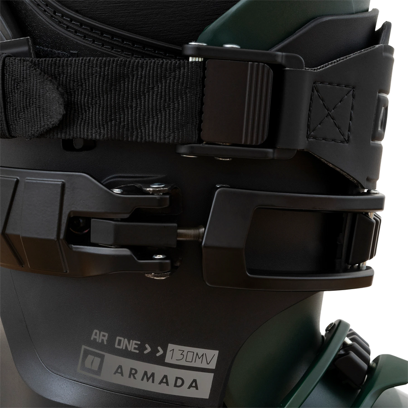 AR ONE 130 MV, Armada Skis AR ONE 130 MV in Black/Green top buckle and power strap