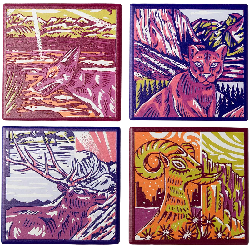 National Park Naturalist Coaster Set, Parks Project National Park Naturalist Coaster Set coaster variations