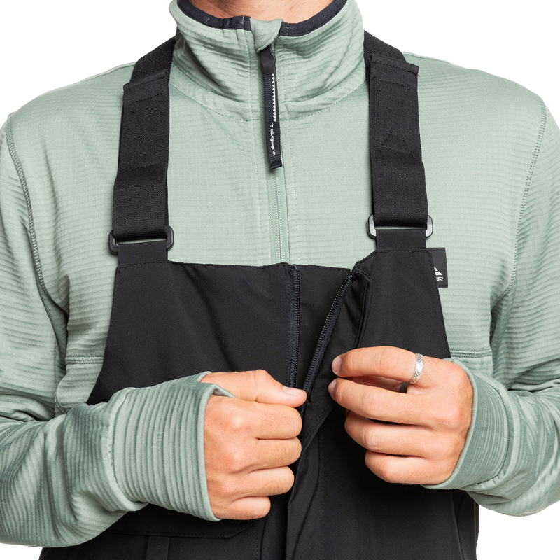 Men's Utility Bib Snow Pants, Quiksilver Men's Utility Bib Snow Pants chest zipper