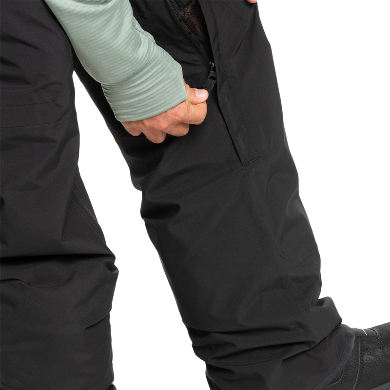 Men's Utility Bib Snow Pants, Quiksilver Men's Utility Bib Snow Pants leg vent
