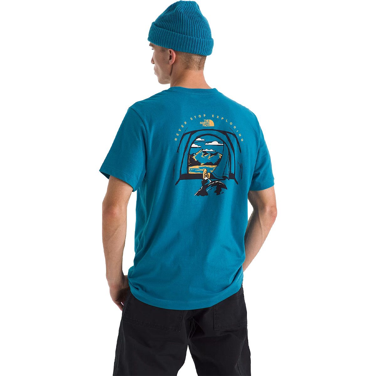 The North Face Men's Evolution Tent Short Sleeve Tee in Dusk Blue