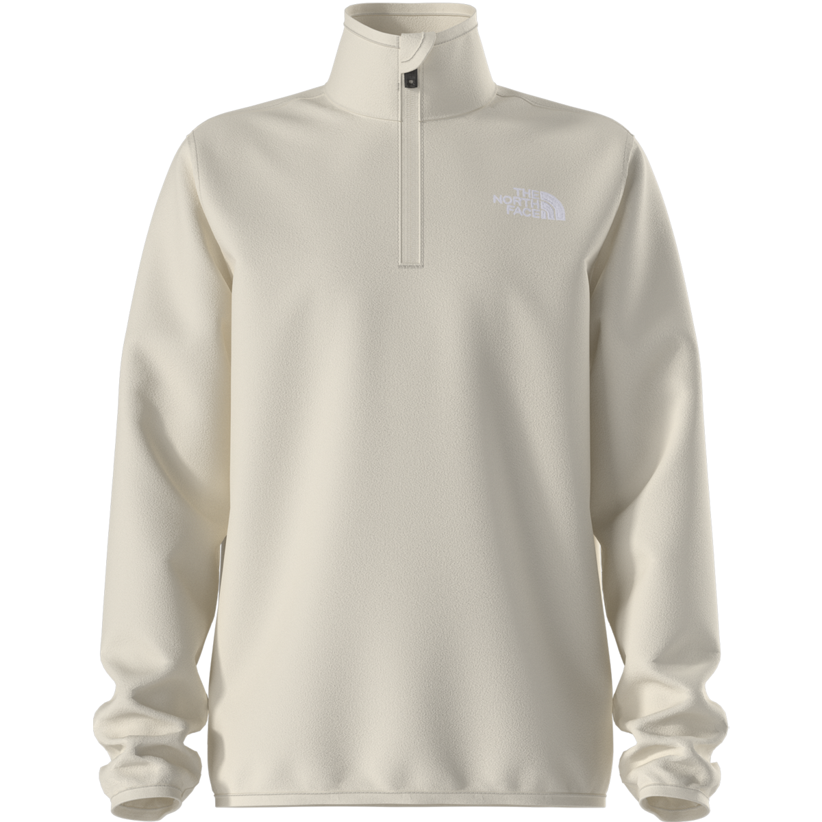 The North Face Youth Glacier 1/4 Zip Pullover in White Dune