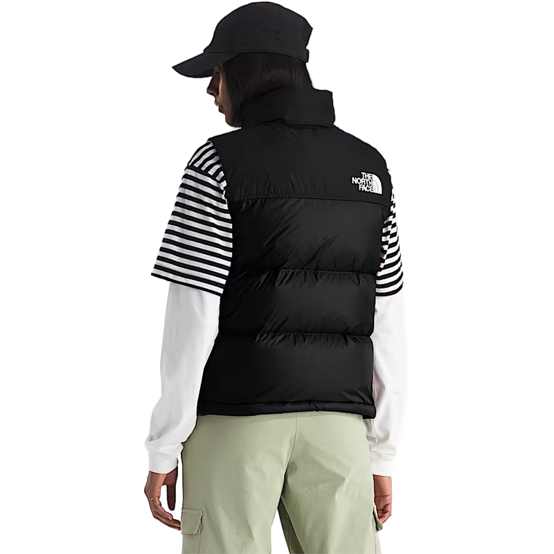 Women's 1996 Retro Nuptse Vest, The North Face Women's 1996 Retro Nuptse Vest in GOF-TNF Black-R back