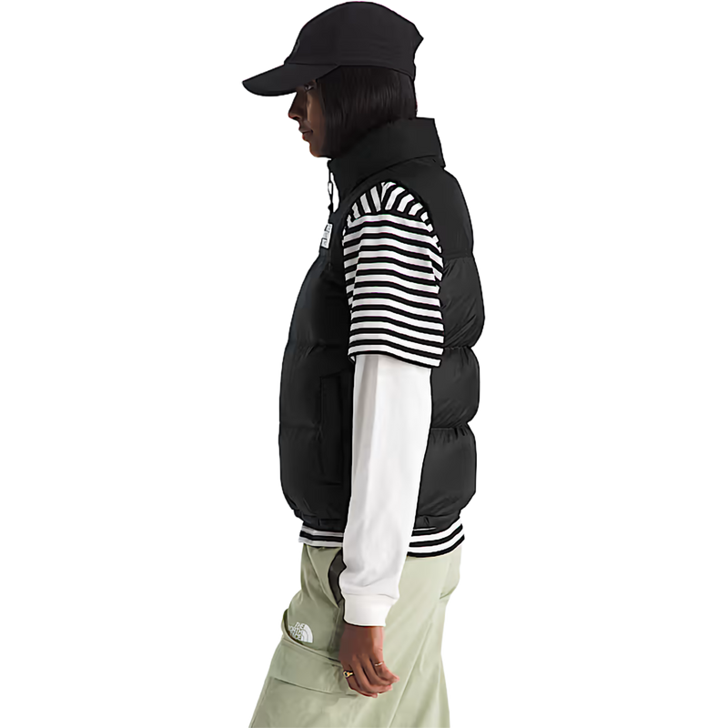 Women's 1996 Retro Nuptse Vest, The North Face Women's 1996 Retro Nuptse Vest in GOF-TNF Black-R left