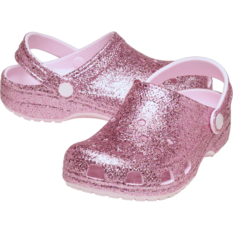 Youth Toddler Classic Glitter Clog, Crocs Youth Classic Glitter Clog Pair