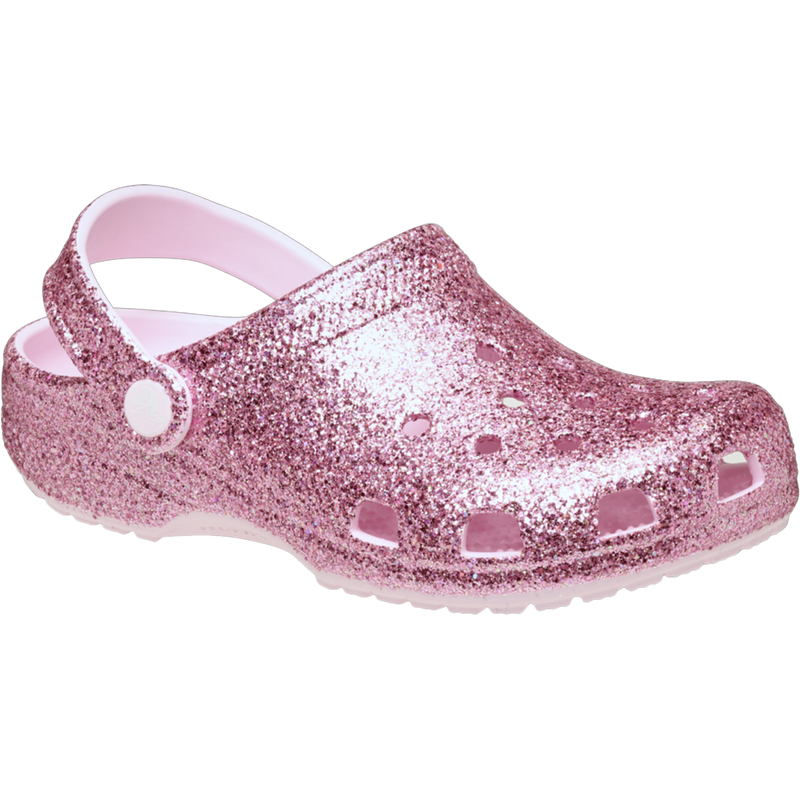 Youth Toddler Classic Glitter Clog, Crocs Youth Classic Glitter Clog Front