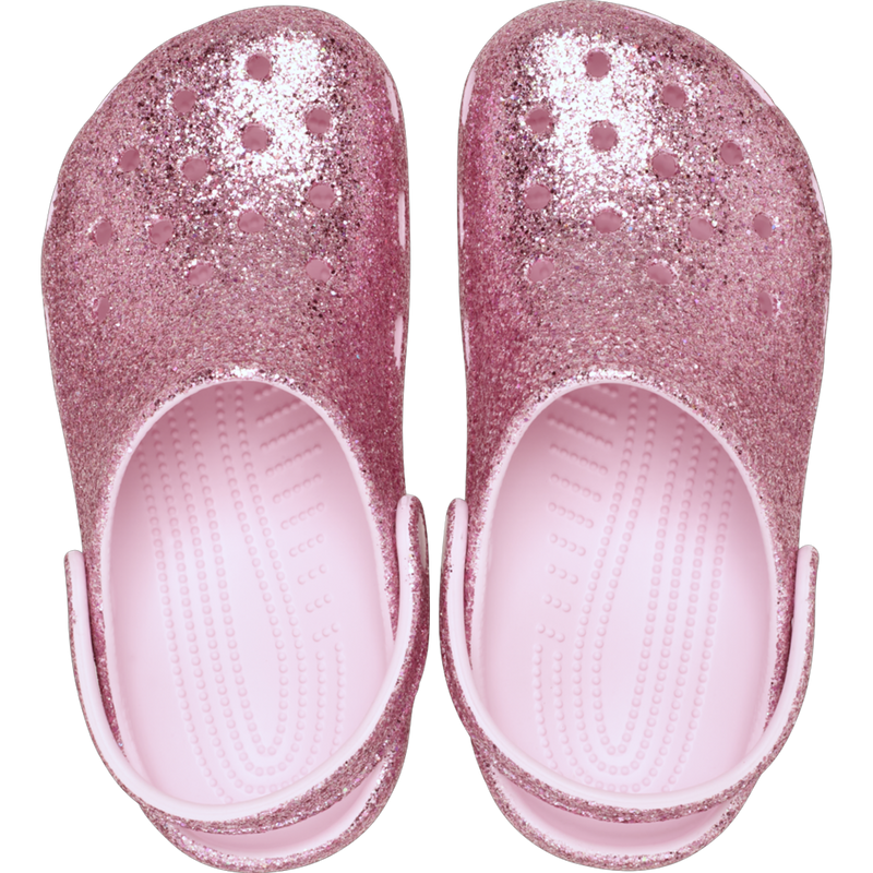 Youth Toddler Classic Glitter Clog, Crocs Youth Classic Glitter Clog Pair Top