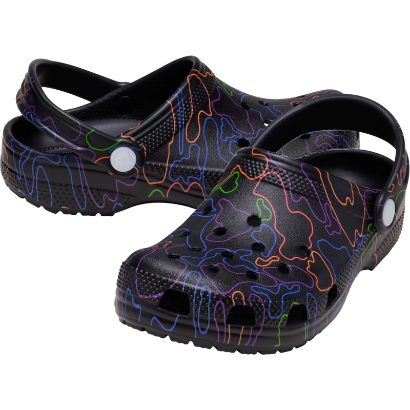 Crocs Youth Classic Hi Vis Camo Clog Pair