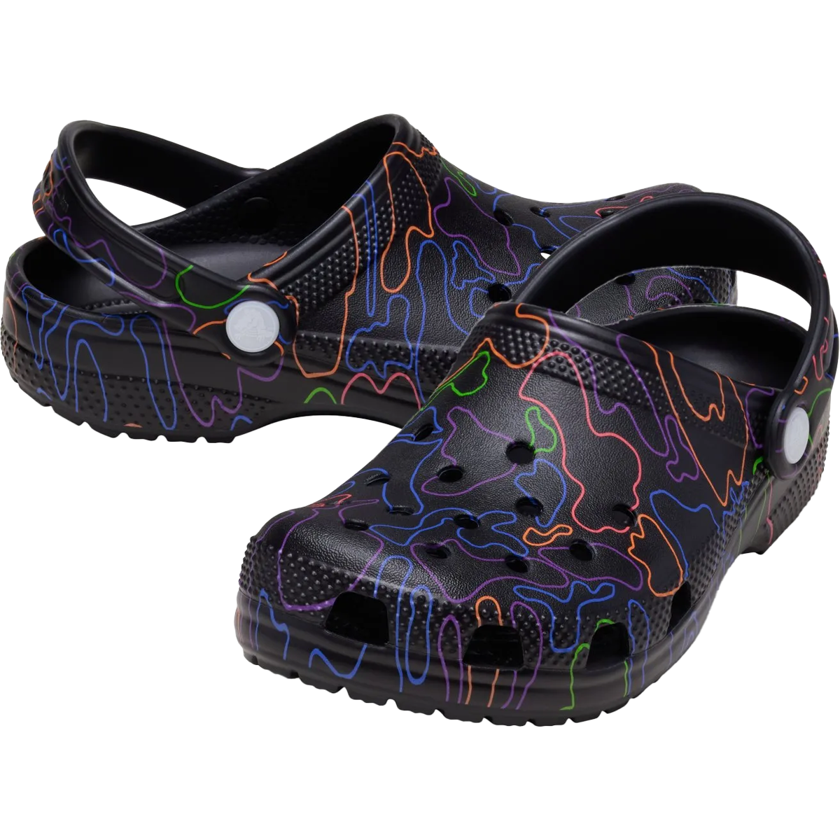 Crocs Youth Classic Hi Vis Camo Clog Pair