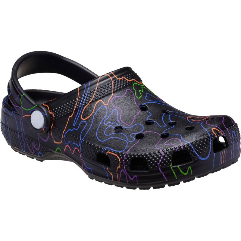Crocs Youth Classic Hi Vis Camo Clog Front