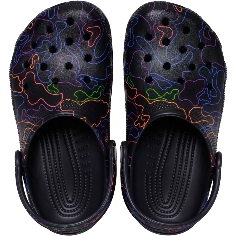 Crocs Youth Classic Hi Vis Camo Clog Pair Top