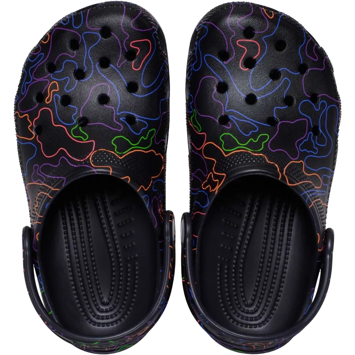 Crocs Youth Classic Hi Vis Camo Clog Pair Top