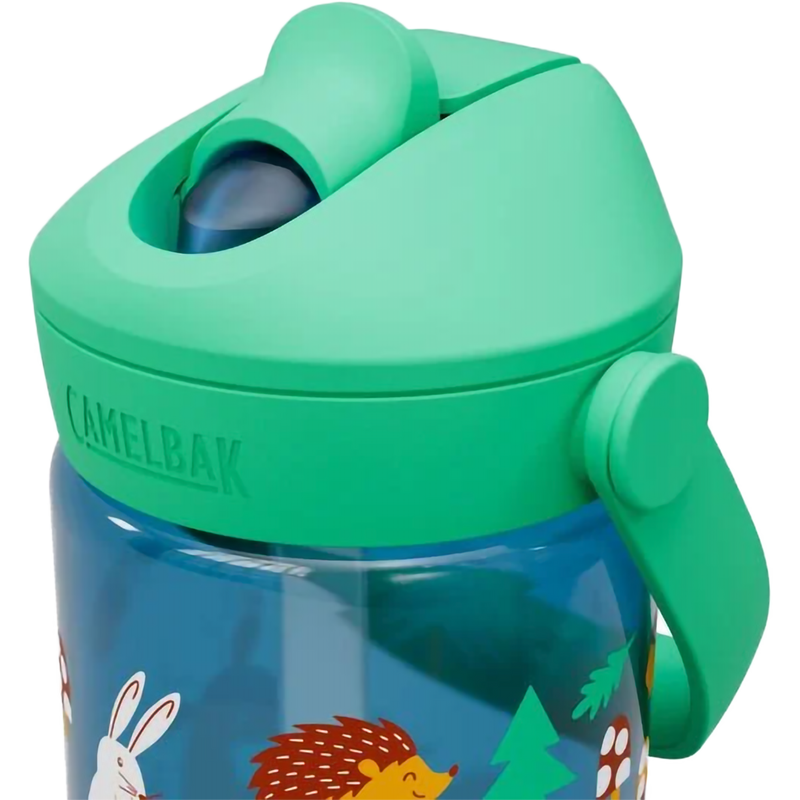 Thrive Flip Straw Kids 14 oz, Camelbak Thrive Flip Straw Kids 14oz in Friendly Forest lid closed