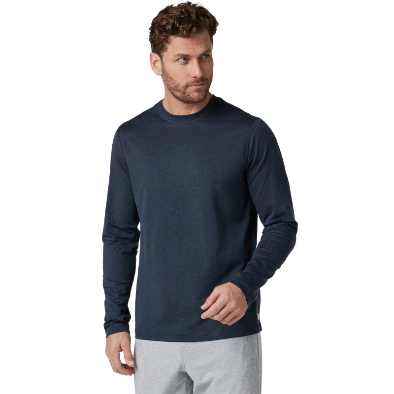 Men's Long Sleeve Ponto Performance Tee, Vuori Long Sleeve Ponto Performance Tee front on model