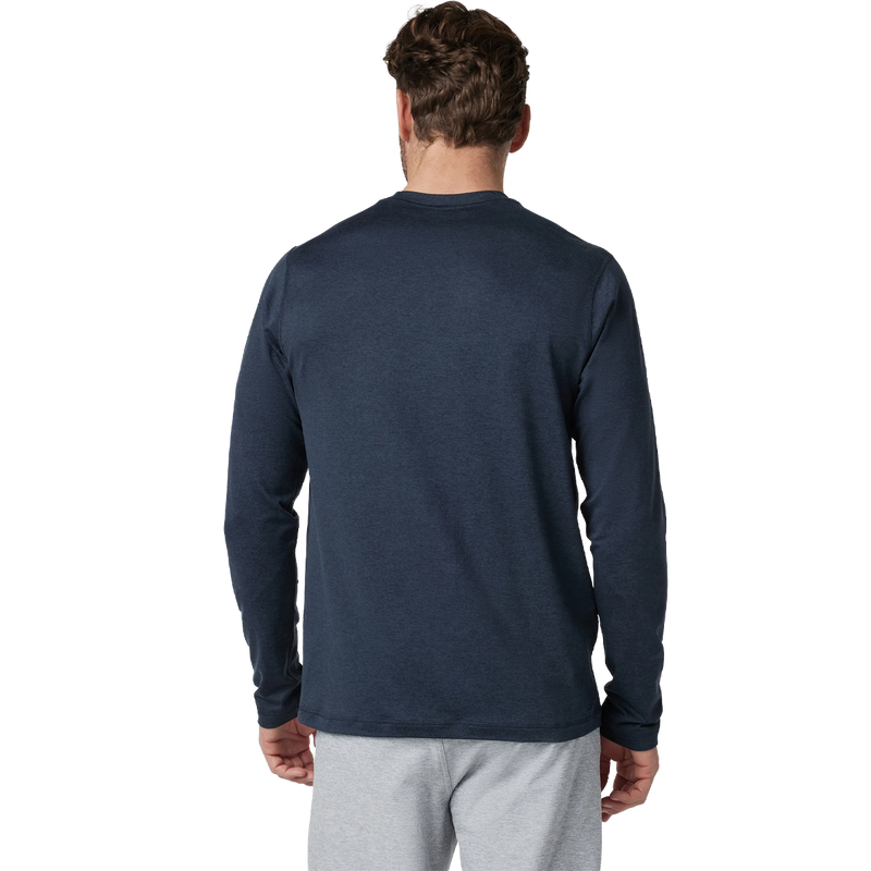 Men's Long Sleeve Ponto Performance Tee, Vuori Long Sleeve Ponto Performance Tee back on model