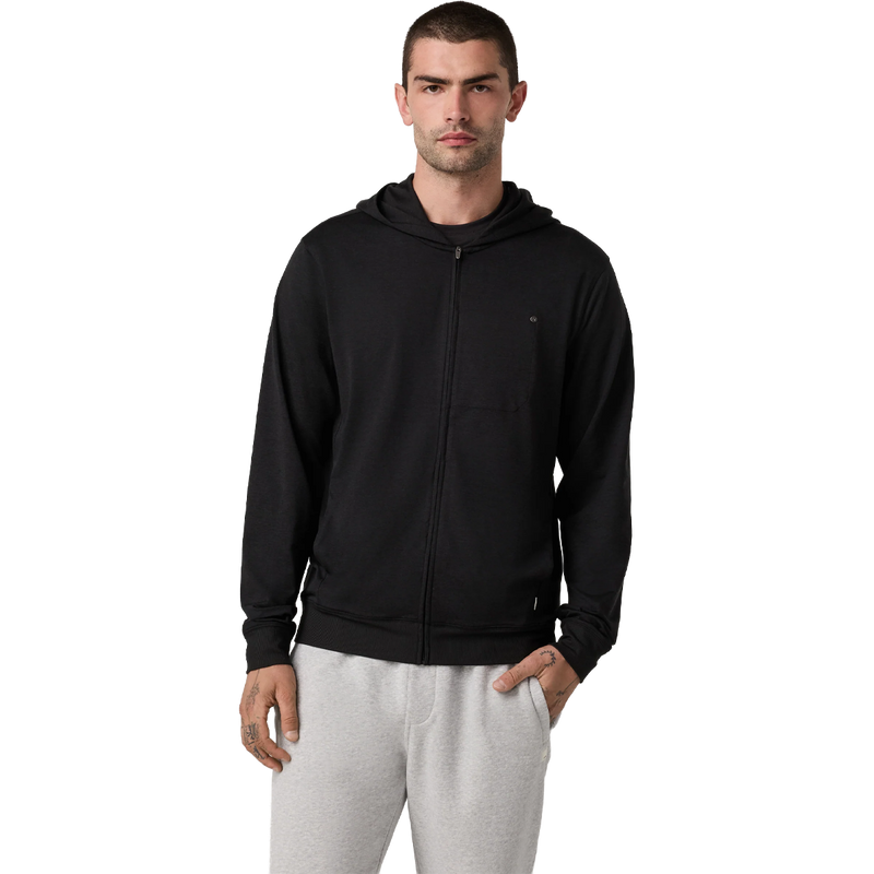 Men's Ponto Full Zip Hoodie, Vuori Men's Ponto Full Zip Hoodie front on model